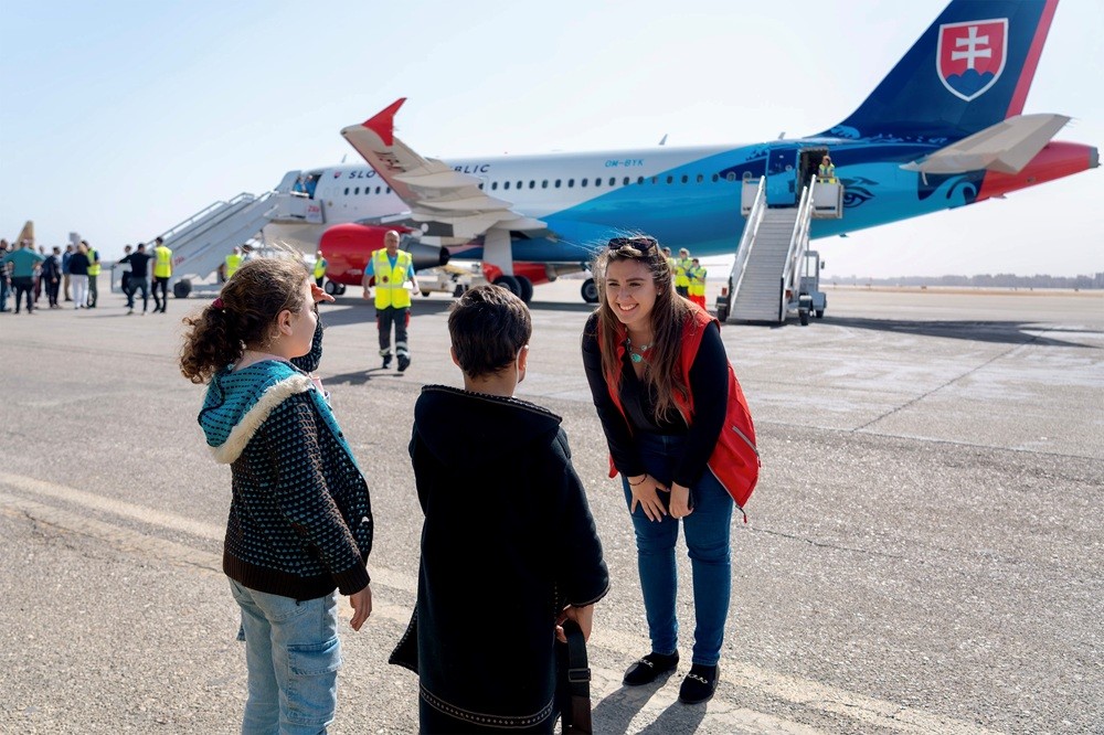 Na letisku v Káhire.