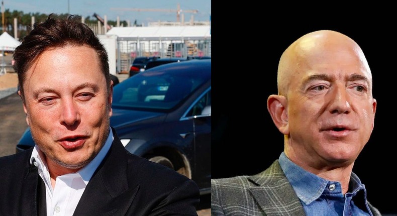 Elon Musk and Jeff Bezos have butted heads over the years.John Locher/AP; Odd Andersen/AFP/Getty Images