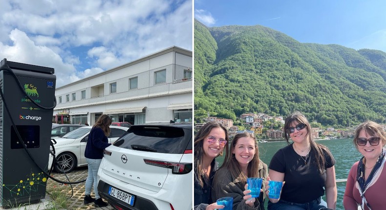 The group rented an EV while traveling in Italy.Monica Humphries/Insider