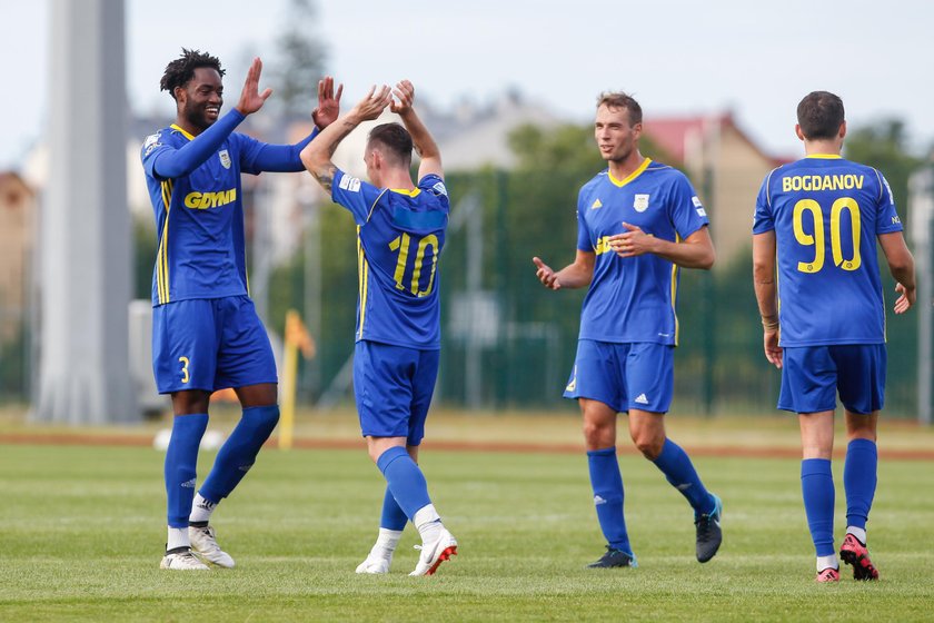 Pilka nozna. Sparing. Arka Gdynia - AFE Spain. 02.07.2018