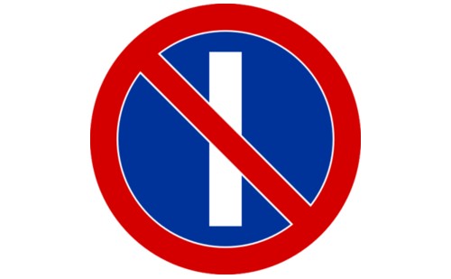 Znak B-37 - zakaz postoju w dni nieparzyste