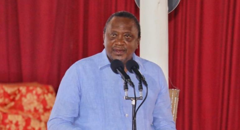 President Uhuru Kenyatta speaking during a church service in Nairobi's Pipeline estate on April 3, 2022