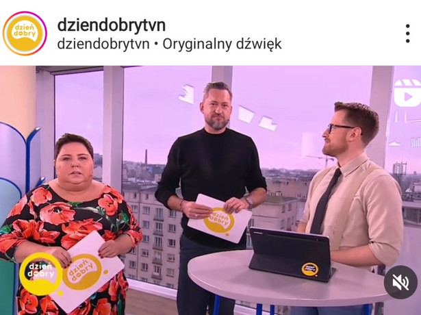 Widok postu zamieszczonego na profilu Dzień dobry TVN na Instagramie