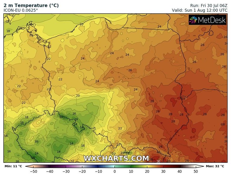 Niedziela zimna na południowym zachodzie, gorąca na Zamojszczyźnie