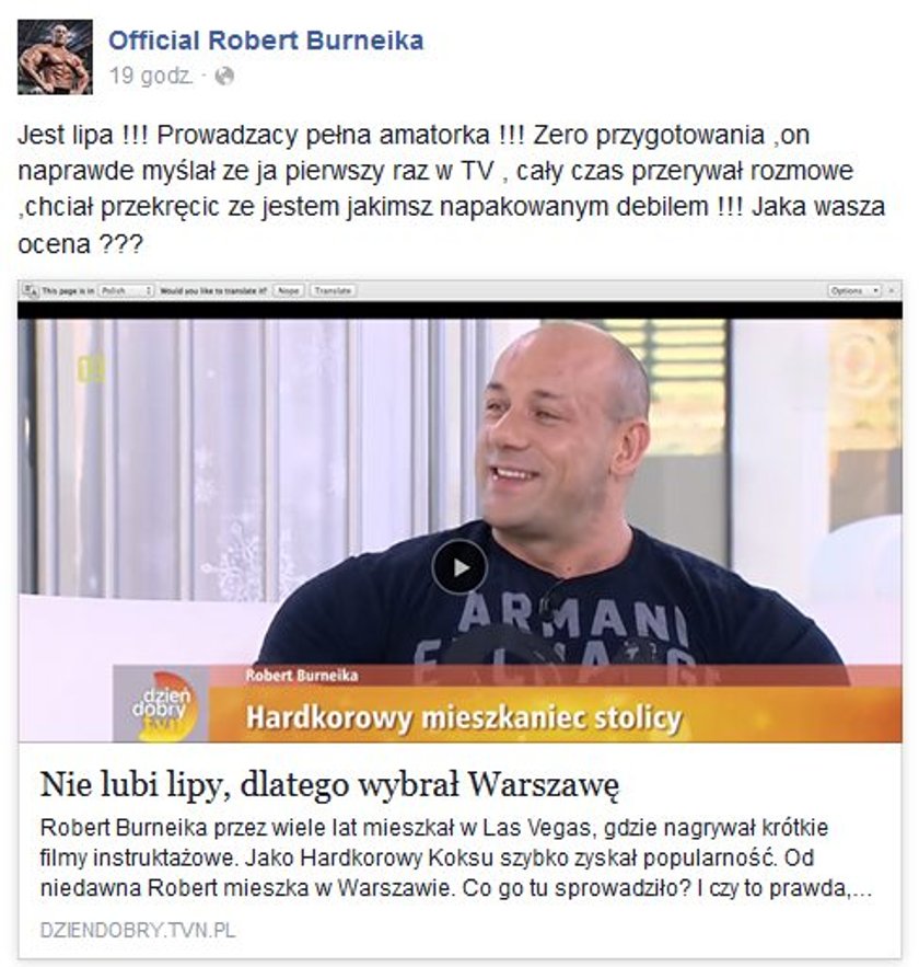 Hardkorowy Koksu wściekły na Kuźniara