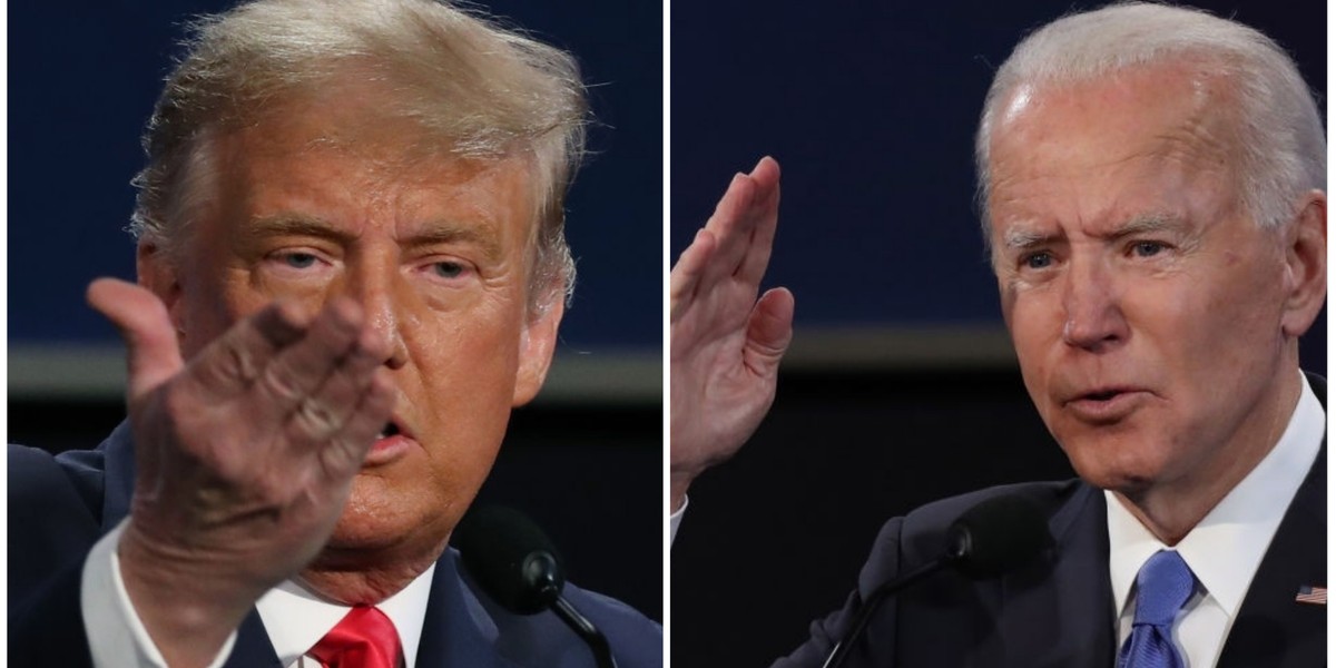 Na dzień przed wyborami sondaże pokazują, gdzie przewagę ma Joe Biden, a gdzie urzędujący prezydent Donald Trump. 