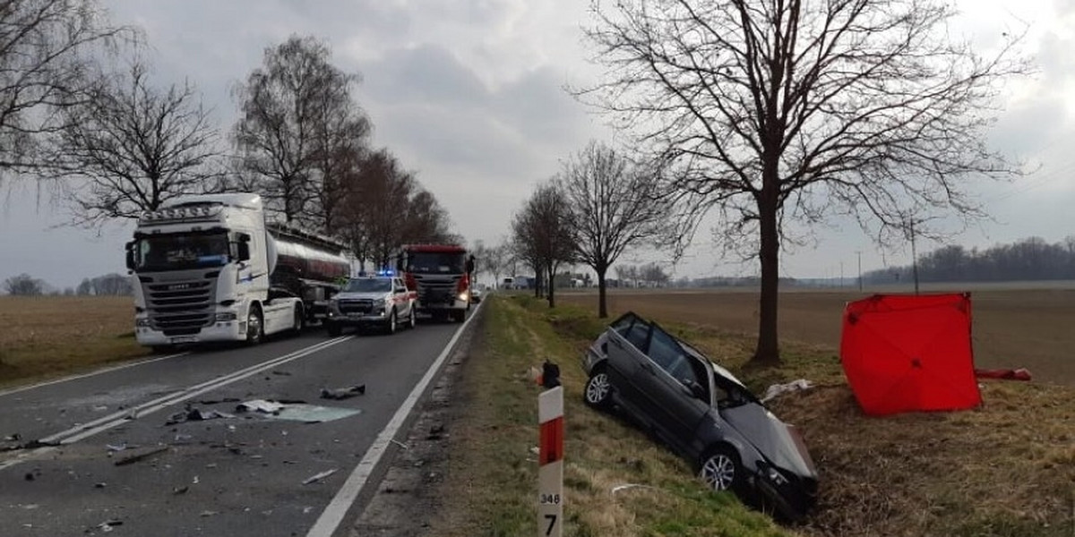 Dolnośląskie. Wypadek na drodze krajowej nr 25. 