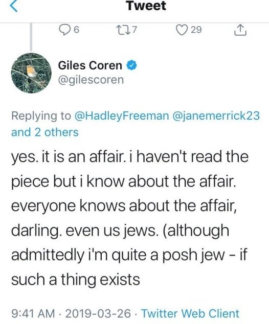 Giles Coren na Twitterze