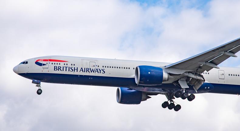 A British Airways Boeing 777.Nicolas Economou/NurPhoto via Getty Images
