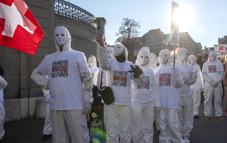 Protest u Švajcarskoj zbog kovid restrikcija (foto: arhiva)