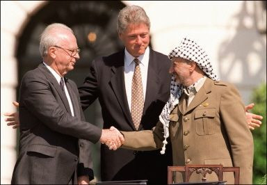 Icchak Rabin, Bill Clinton i Jaser Arafat