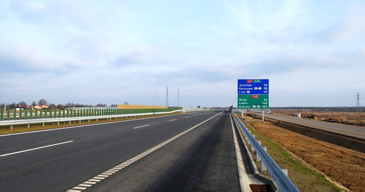 It is the longest highway in Poland. The Germans began to build. It will be free