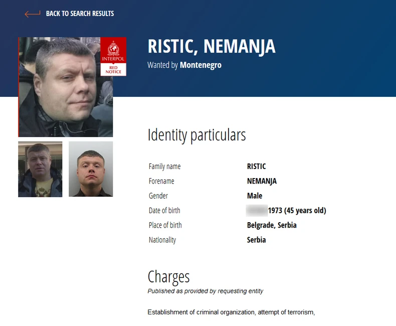 Interpolova poternica za Nemanjom Ristićem