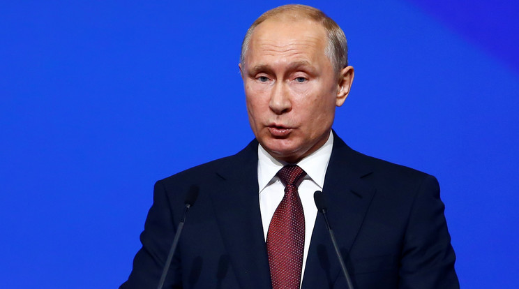 Putyin a Szentpétervári Nemzetközi Gazdasági Fórumon /Fotó: AFP