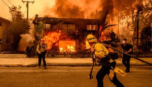 The author (not pictured) wonders if her family should move out of Los Angeles.JOSH EDELSON / AFP