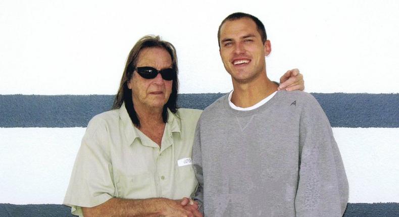 George Jung, left, in prison in 2010.