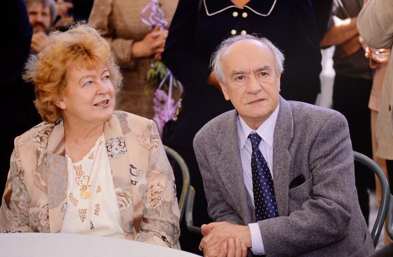 Wiesław Michnikowski z żoną Marią (Warszawa, 1997)