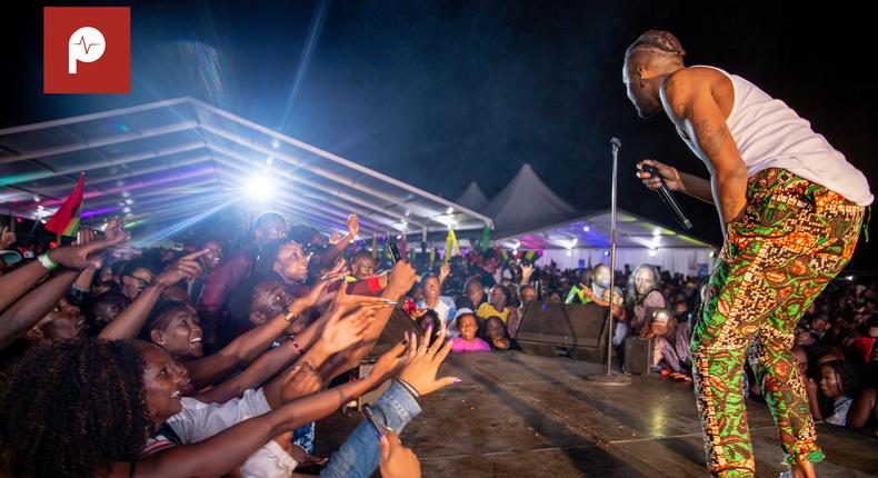Jamaican dancehall star Konshens during a past show in Nairobi  (Pulse Live Kenya)