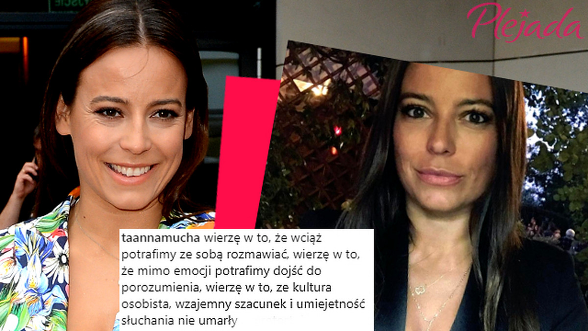 Anna Mucha rzadko komentuje wydarzenia społeczno-polityczne. Niedawno aktorka, znana m.in. z serialu "M jak miłość", wystosowała na Instagramie apel dotyczący protestów w Polsce. Przy okazji wyeksponowała kształtny dekolt.