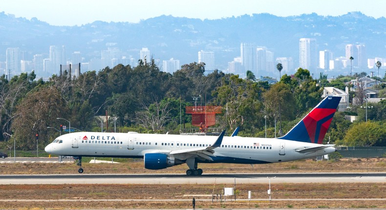 A Boeing 757 plane operated by Delta Airlines, not the same plane involved in the incident.AaronP/Bauer-Griffin/Getty Images