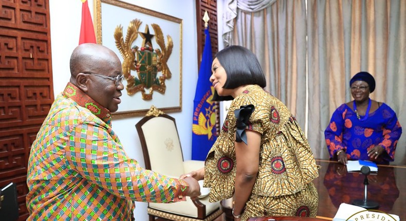 President Nana Addo Dankwa Akufo-Addo with EC boss Jean Mensa