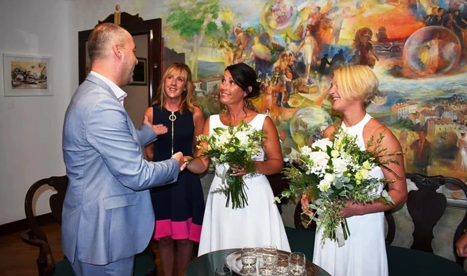 Annemarie Woodward i Verity Gamble, venčanje