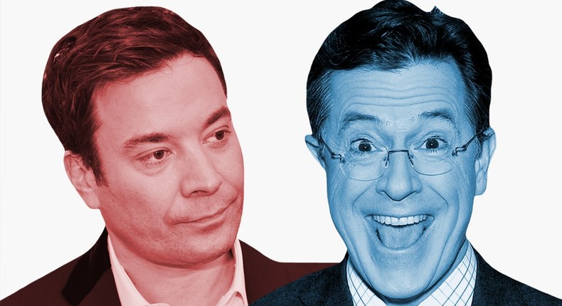 In the past few weeks, NBC's Jimmy Fallon has lost the ratings war to CBS' Stephen Colbert.