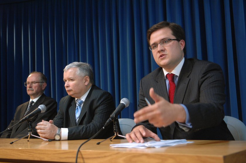 Jarosław Kaczyński i Michał Krupiński