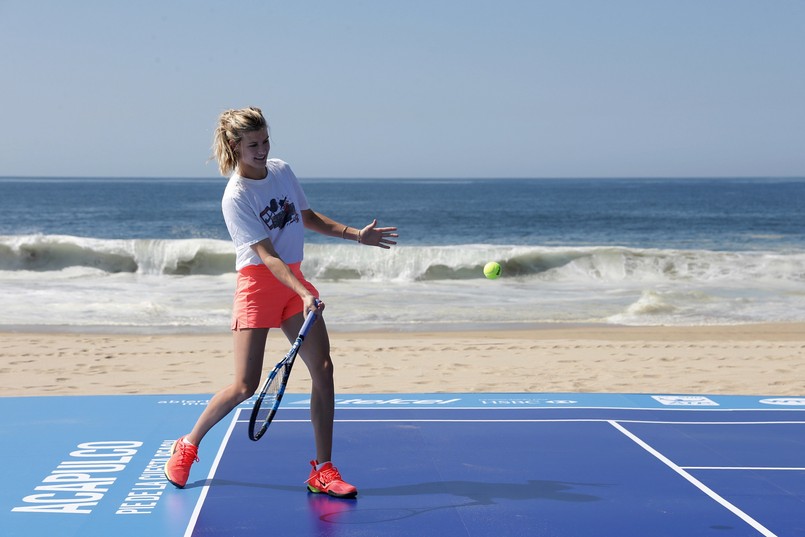 Eugenie Bouchard i Juan Martin del Potro spotkali się na meksykańskiej plaży