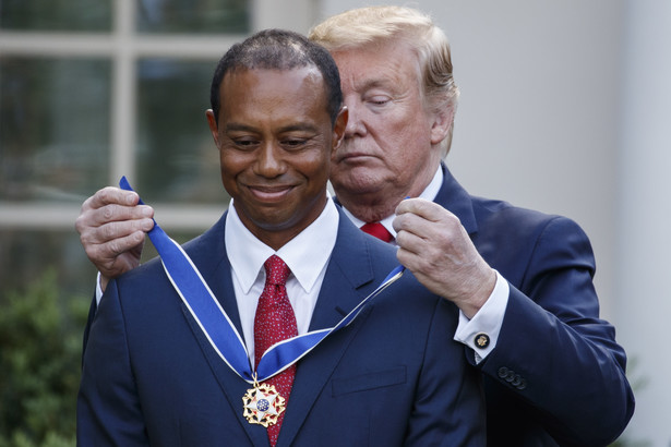 Tiger Woods odznaczony przez Donalda Trumpa Prezydenckim Medalem Wolności