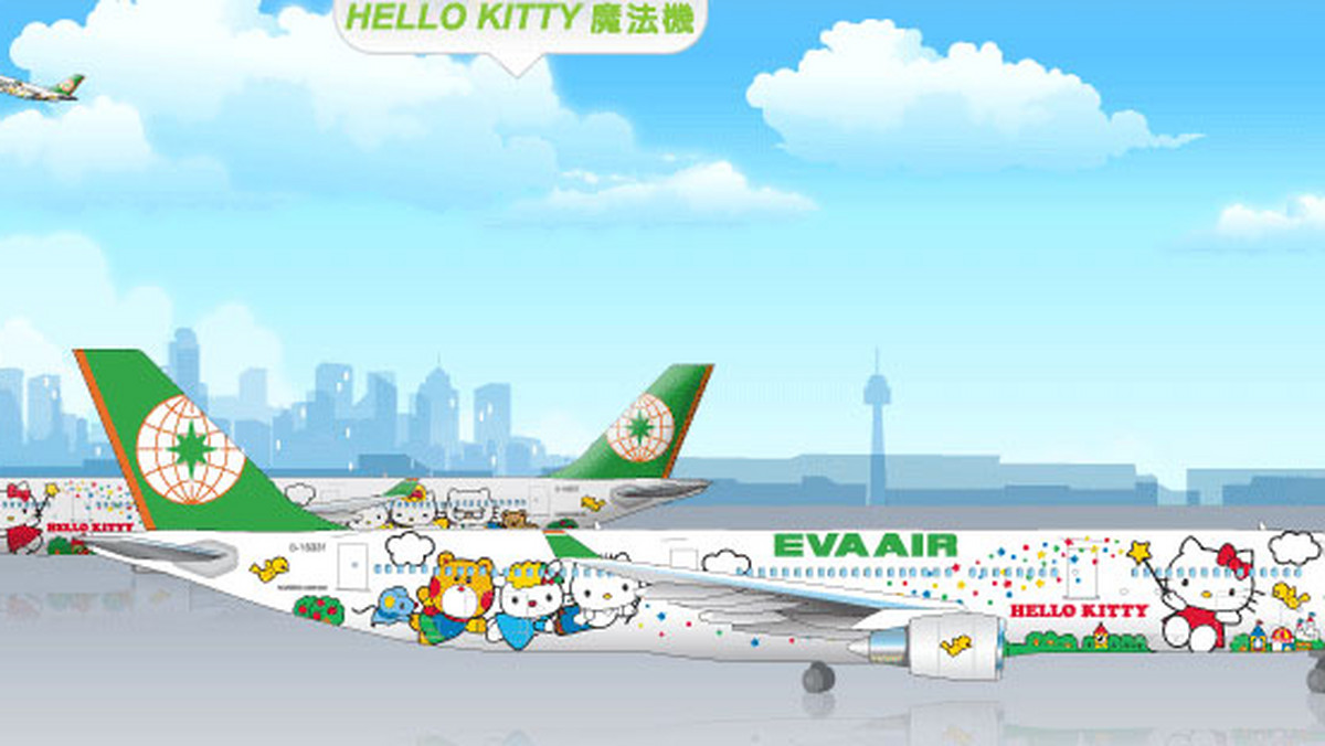 Tajwańskie linie lotnicze Eva Air postanowiły uczcić 20. urodziny i udostępniły swoim pasażerom trzy tematyczne Airbusy 330-300. Głównym bohaterem wszystkich trzech samolotów jest bohaterka znanej nie tylko w Azji kreskówki "Hello Kitty".