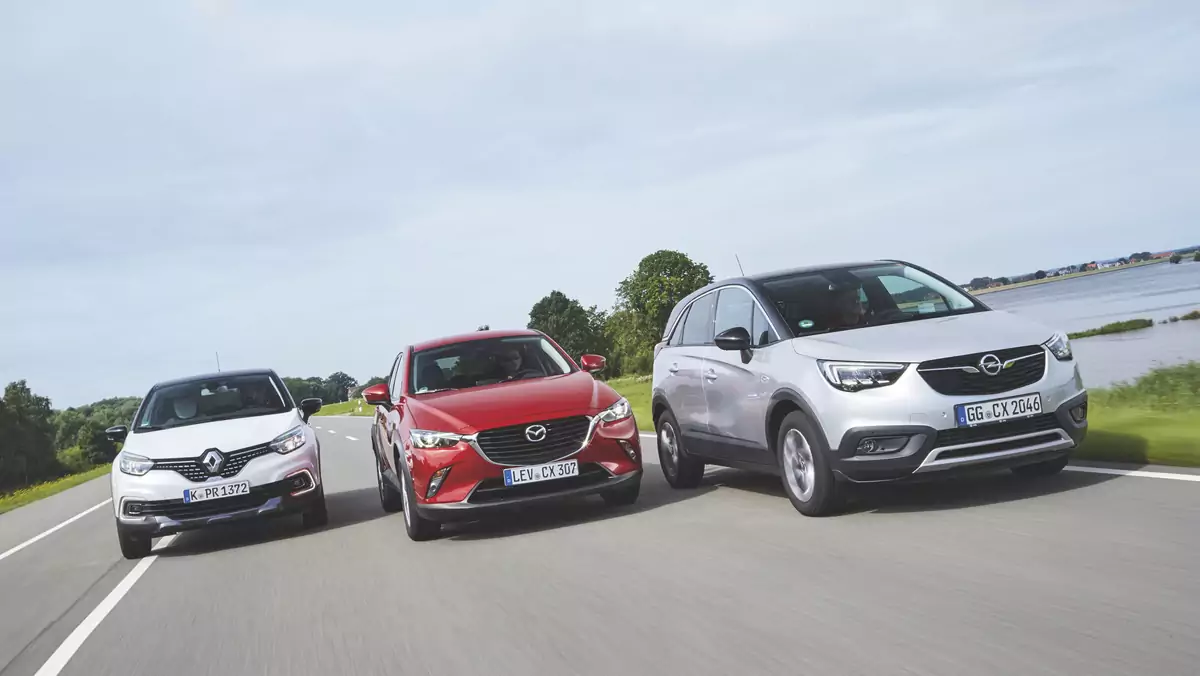 Proównanie: nowy Opel Crossland X kontra Mazda CX-3 i Renault Captur