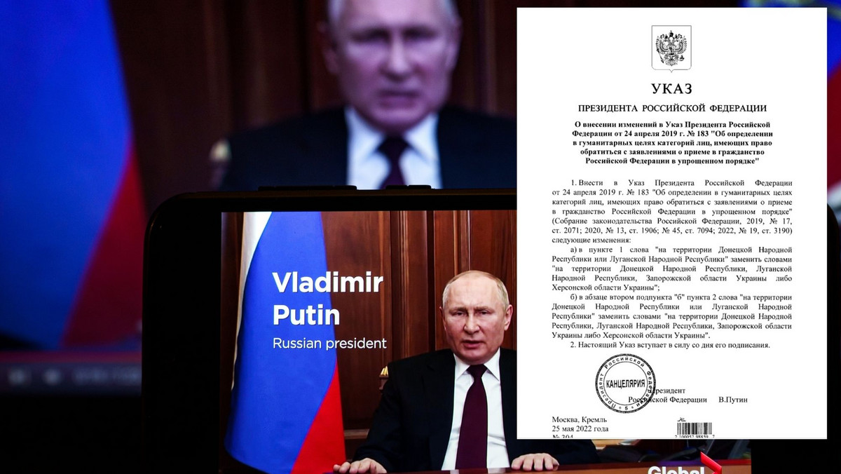 Putin wydał dekret. Chce rusyfikować Ukraińców