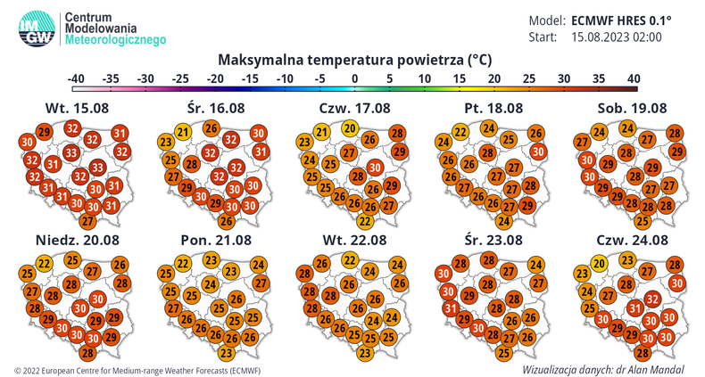 Wysoka temperatura nie ustąpi co najmniej przez najbliższe 10 dni