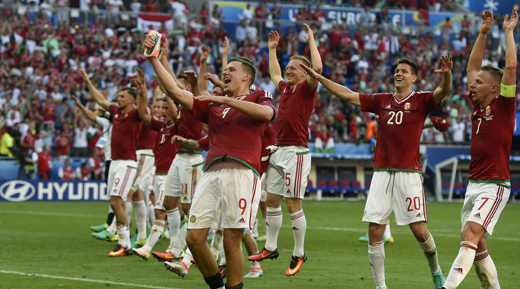 Norvégia és Portugália ellen is ebben a mezben ünnepelhettünk. Jöhet a következő! / Fotó: AFP