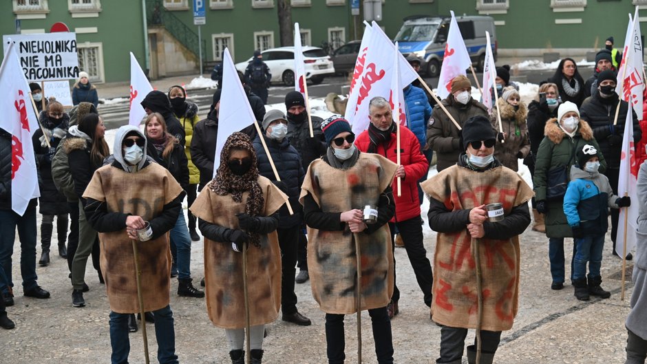 Protest NSZZ "Solidarność"