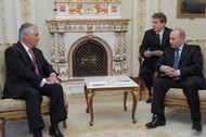 Then Russian PM Putin and Exxon Mobil CEO Tillerson attend meeting at Novo-Ogaryovo state residence 