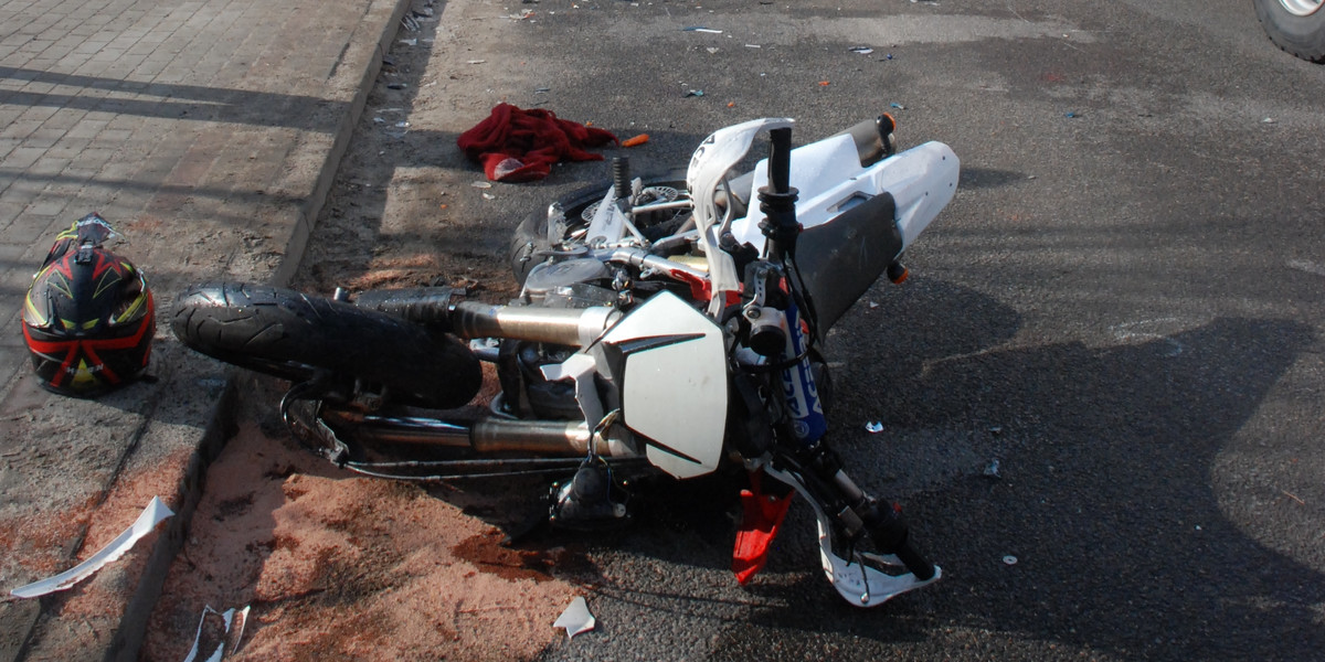 Tragiczny wypadek motocyklisty w Wadowicach Górnych.