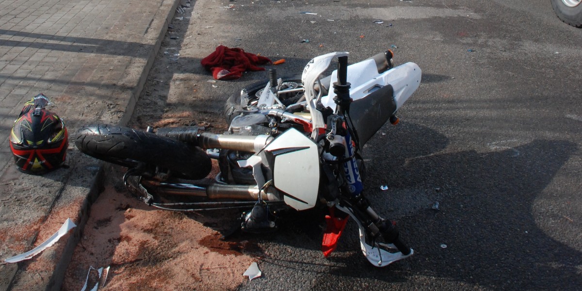 Tragiczny wypadek motocyklisty w Wadowicach Górnych.