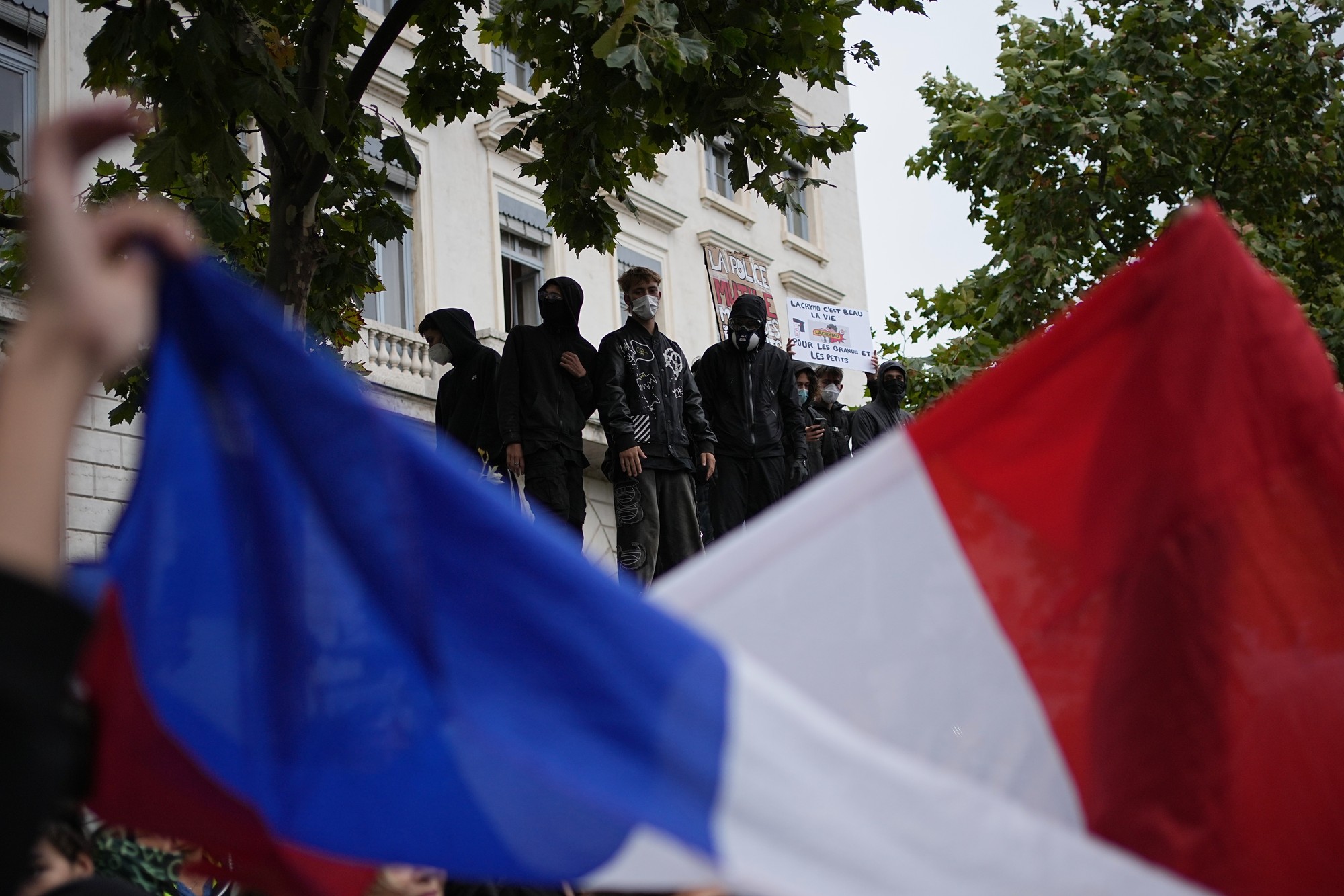 Protest proti vysokým životným nákladom a stavu verejných služieb v Lyone.