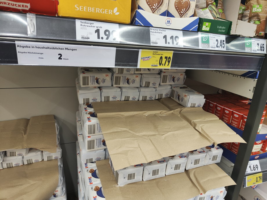 W sklepie Kaufland w Pasewalku cukier stał się reglamentowany – niczym w Polsce