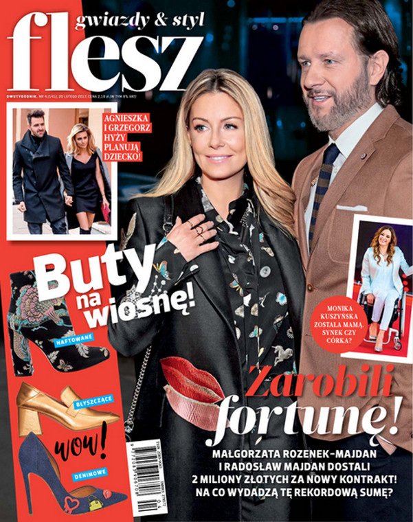 Małgorzata Rozenek-Majdan i Radosław Majdan na okładce magazynu "Flesz"