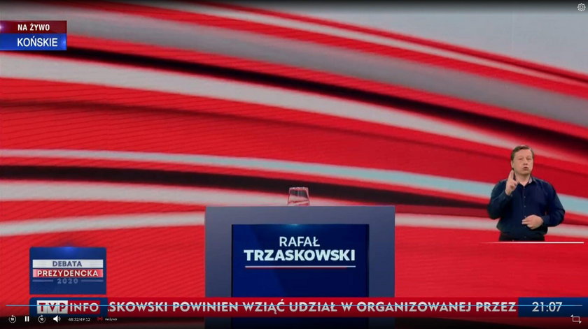 Na debatę nie przyjechał Rafał Trzaskowski