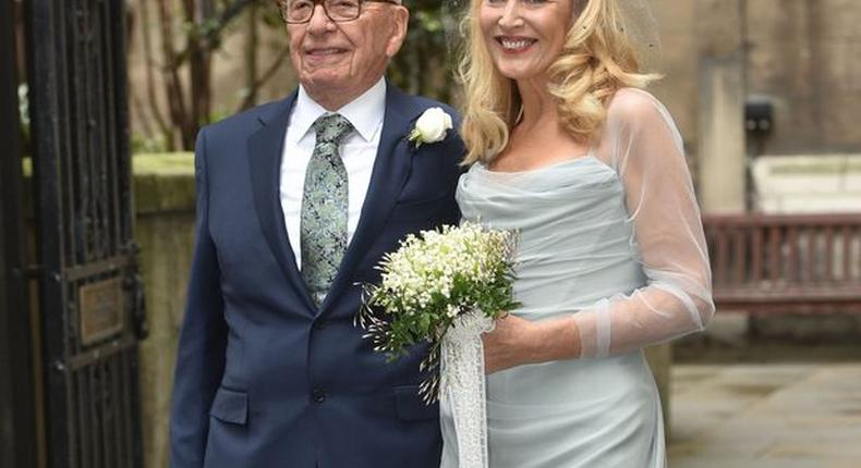 Rupert Murdoch and Jerry Hall's wedding