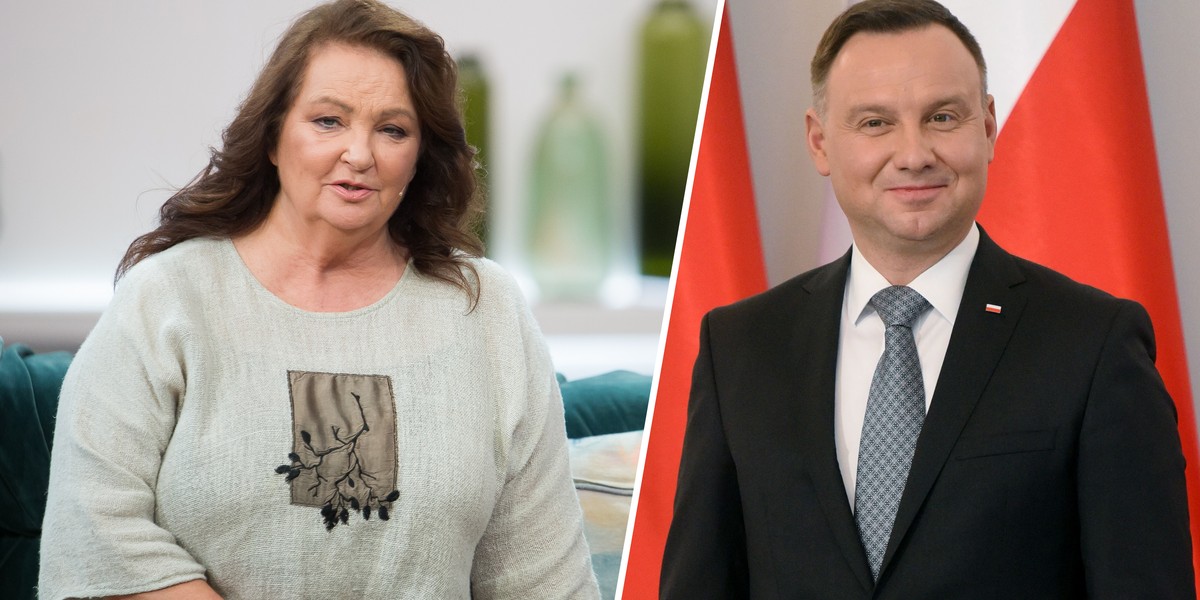 Andrzej Duda złożył życzenia Annie Dymnej na 70. urodziny. 