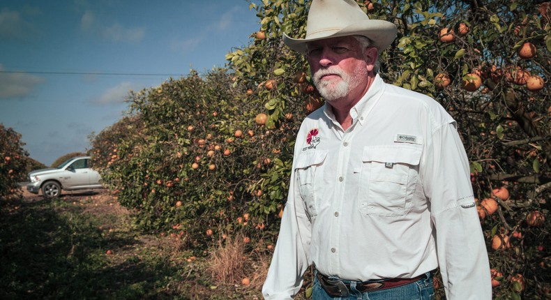 Dale Murden on his farm in Texas.Jason Garza as shot for The Texas Tribune