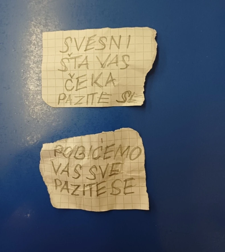 Pretnje ispisane na papirićima u OŠ "Josif Pančić"