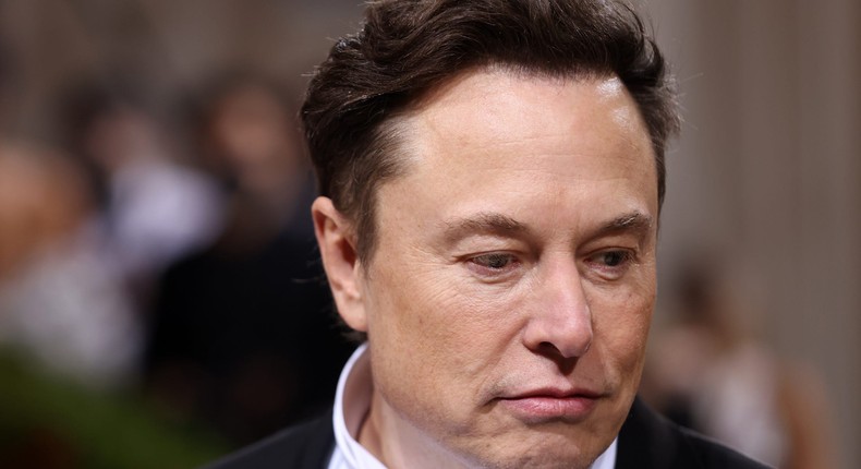 Elon Musk's net worth fell $12.6 billion on Thursday.May 2, 2022. REUTERS/Andrew Kelly