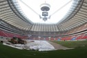 Układanie murawy na Stadionie Narodowym