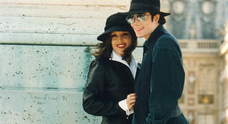 Lisa Marie Presley and Michael Jackson in Versailles, France in 1994.ARNAL/PAT/Gamma-Rapho via Getty Images